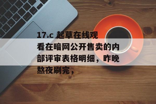 17.c 起草在线观看在暗网公开售卖的内部评审表格明细，昨晚熬夜刷完，